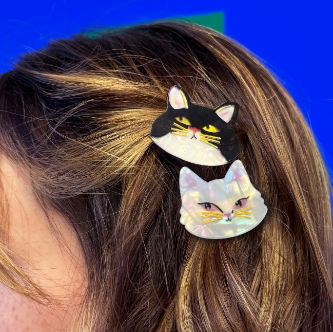 Set of 2 Cat Hairclips