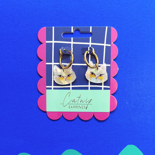 Cat Hoop Earrings