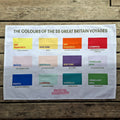Colours of the SSGB Tea Towel