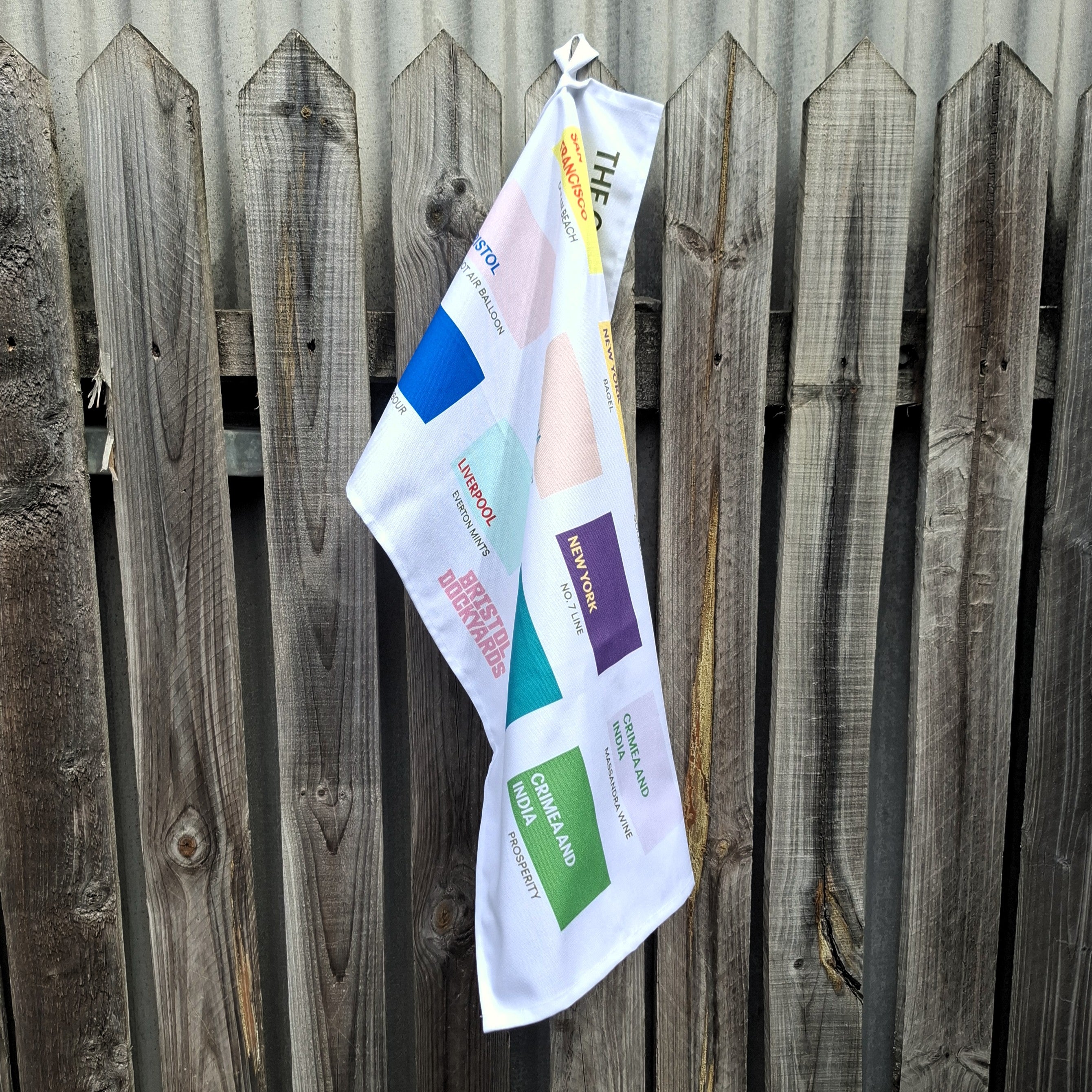 Colours of the SSGB Tea Towel