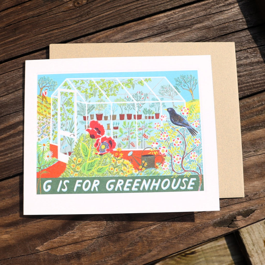 G for Greenhouse Greetings Card