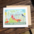 G for Greenhouse Greetings Card