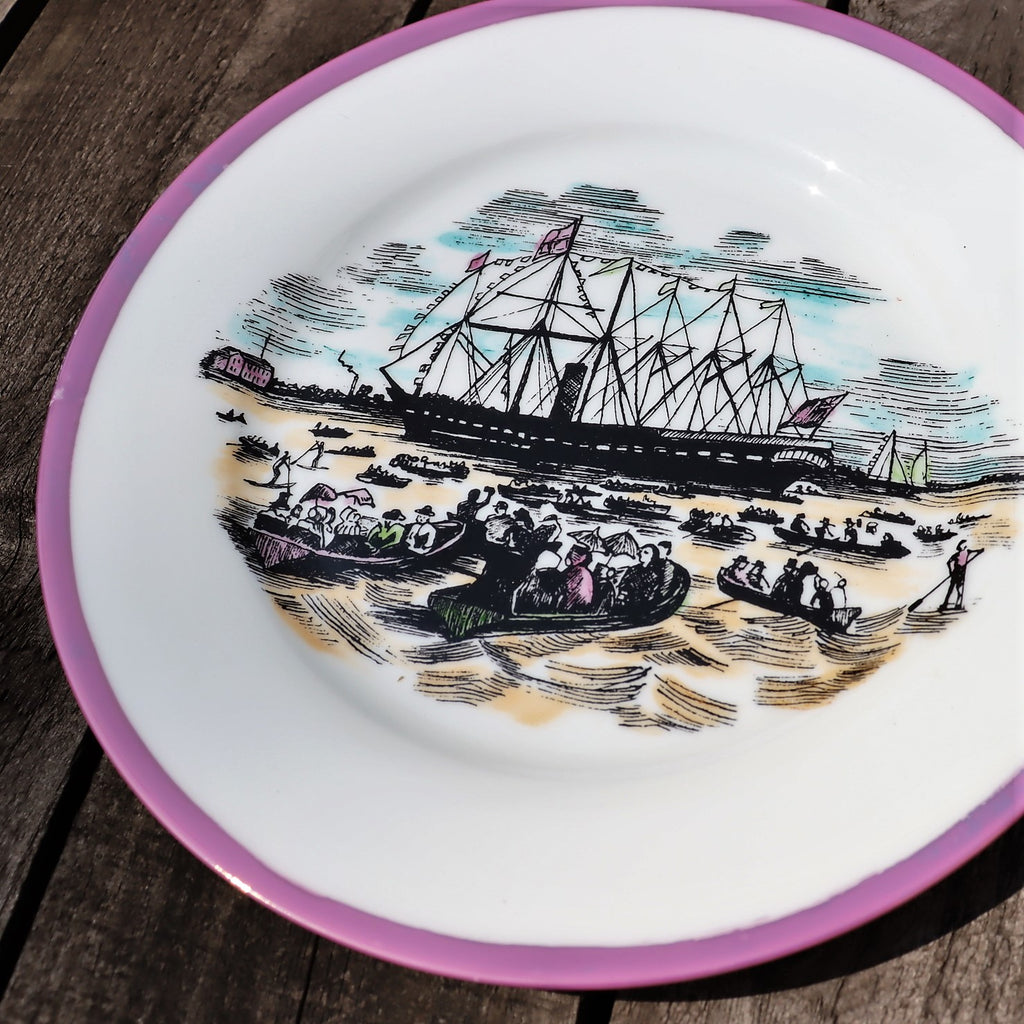SSGB x Bev Milward Hand-Painted Ship Plate