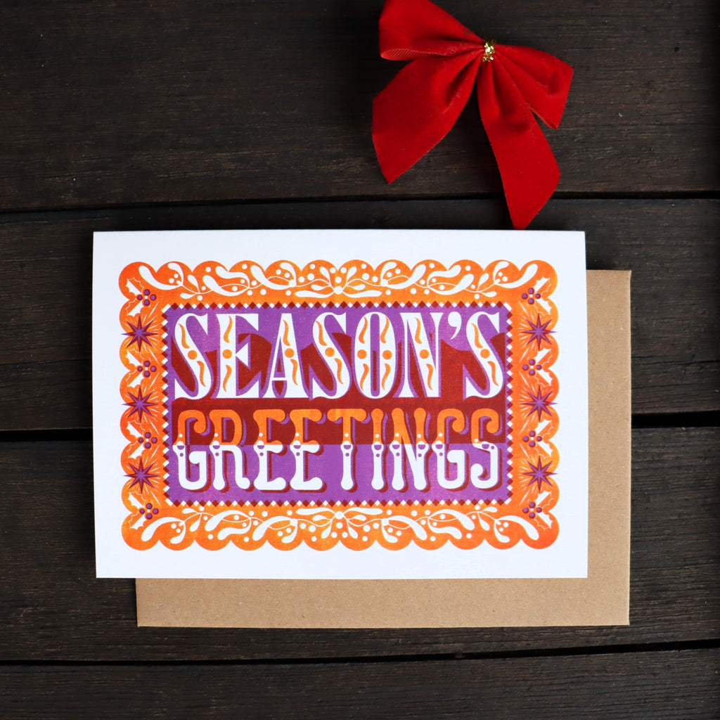 Pressed and Folded Christmas Card