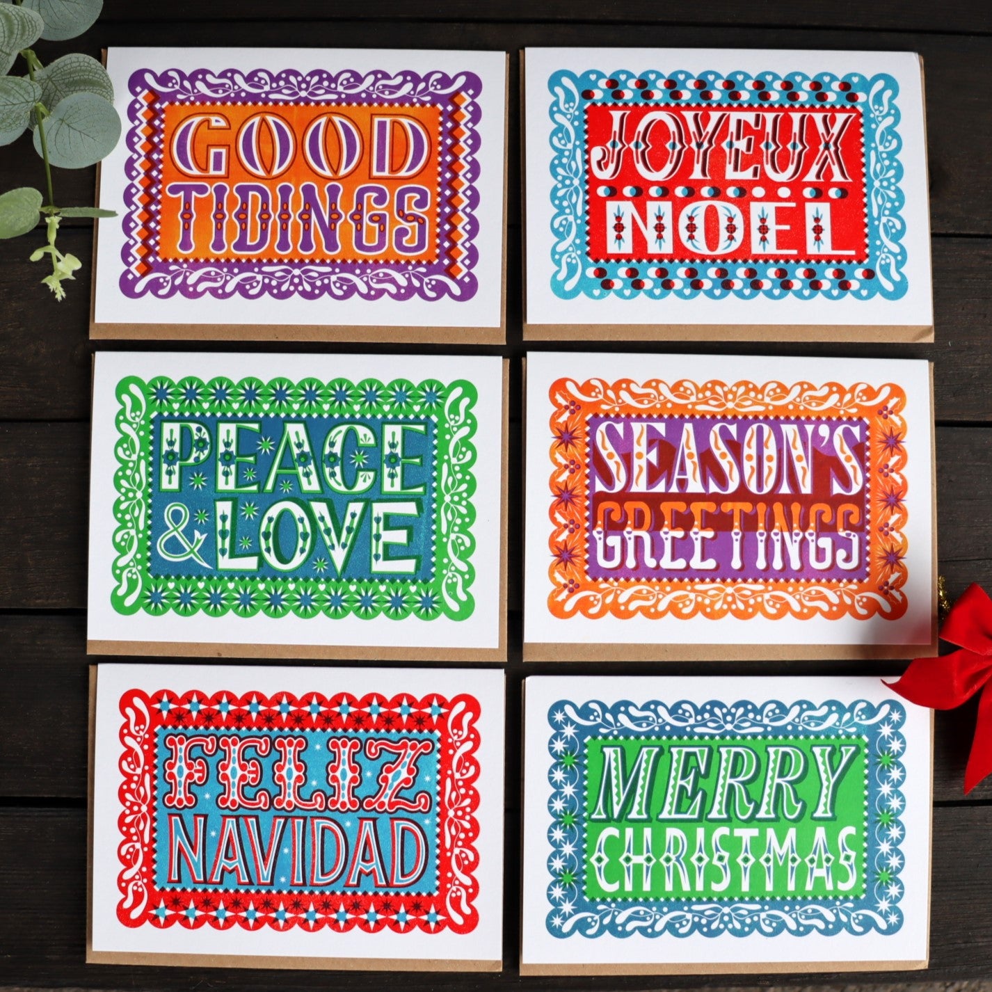 Pressed and Folded Christmas Card