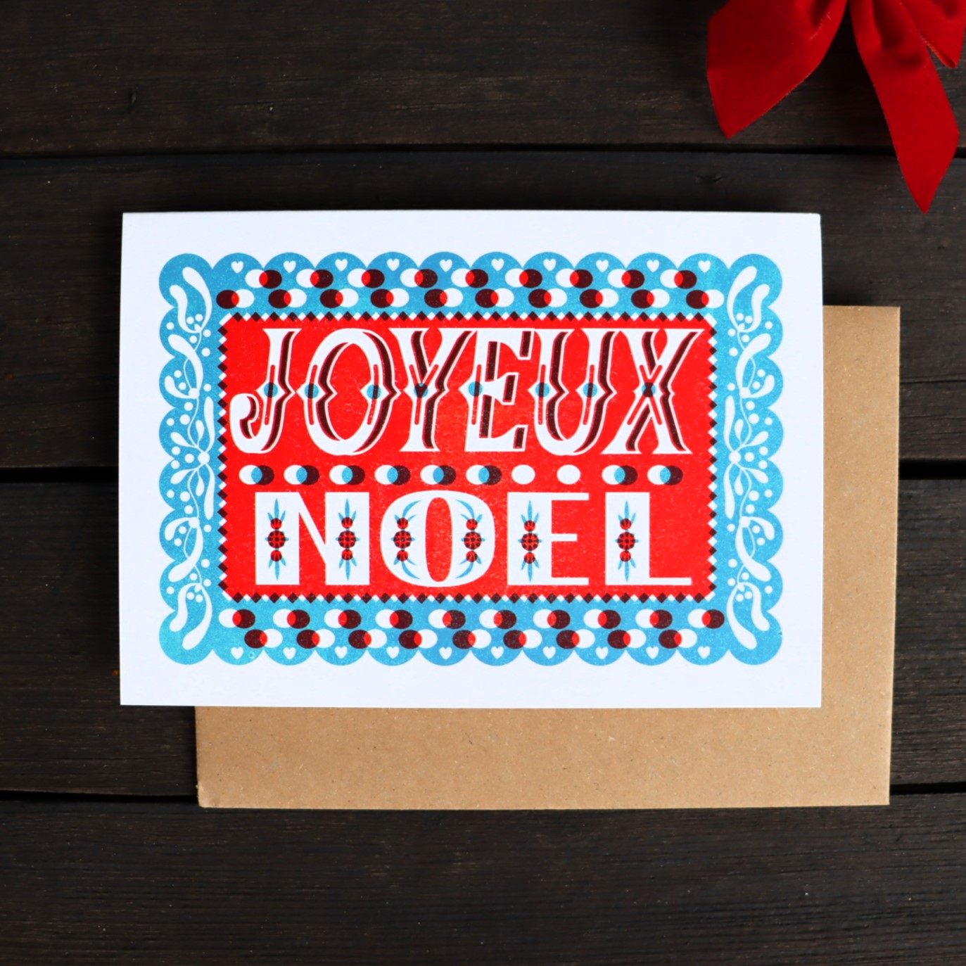Pressed and Folded Christmas Card