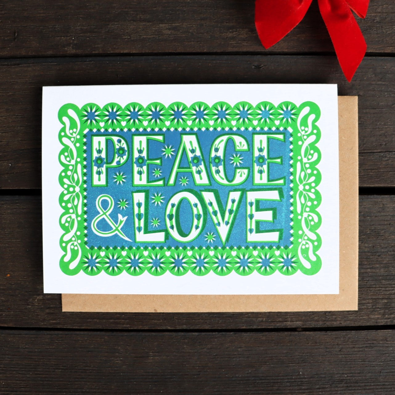 Pressed and Folded Christmas Card