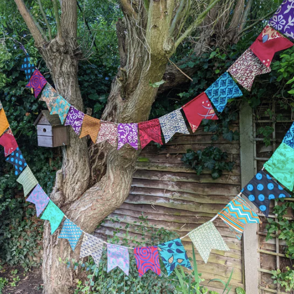 Recycled Sari Multicoloured Bunting