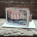 Schooner in a Bottle 3D Greetings Card
