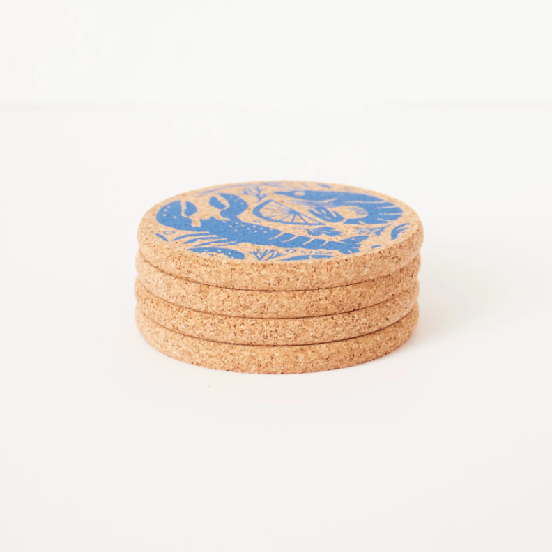 Seafood Platter Cork Coaster