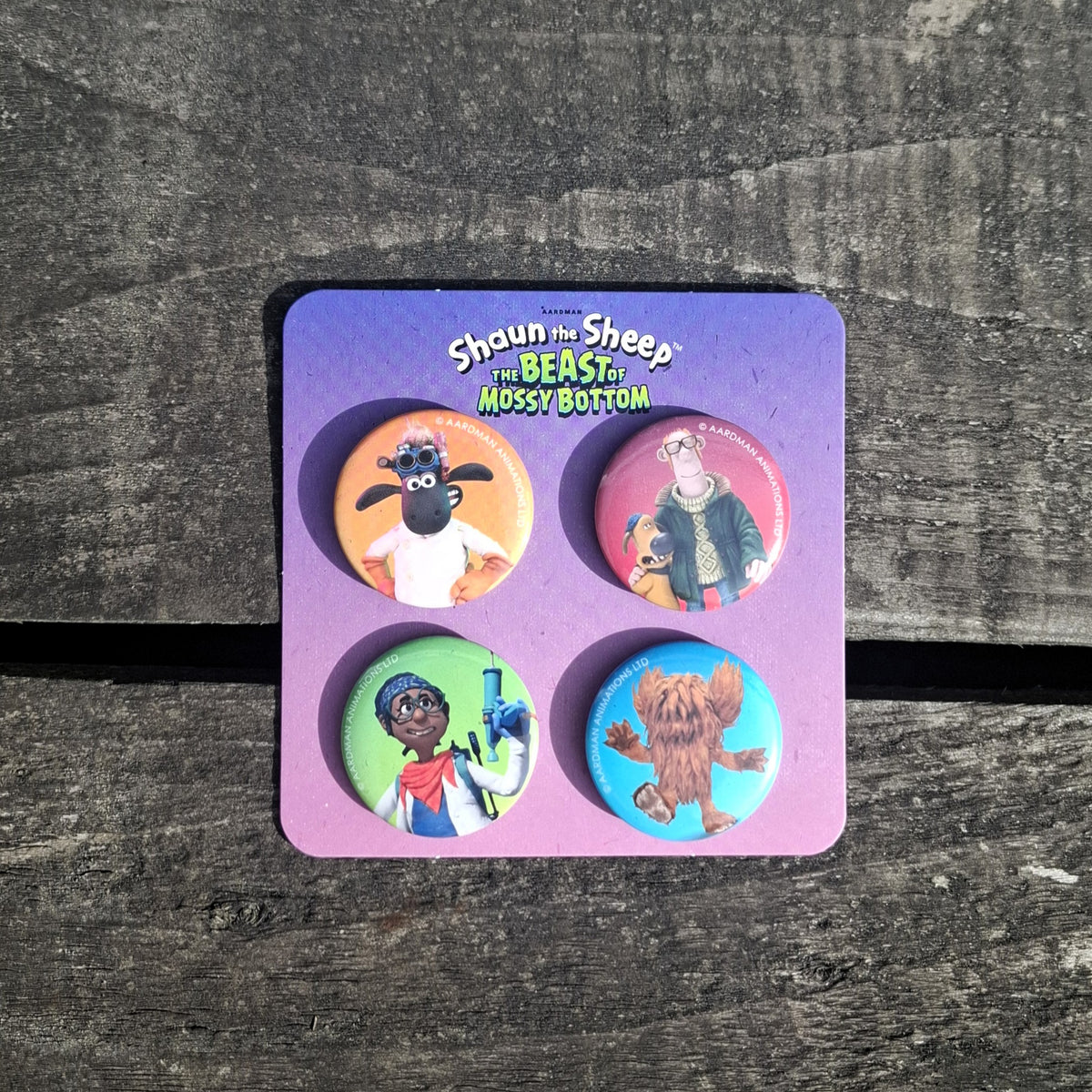 Button Badge Set (Shaun the Sheep: Beast of Mossy Bottom)