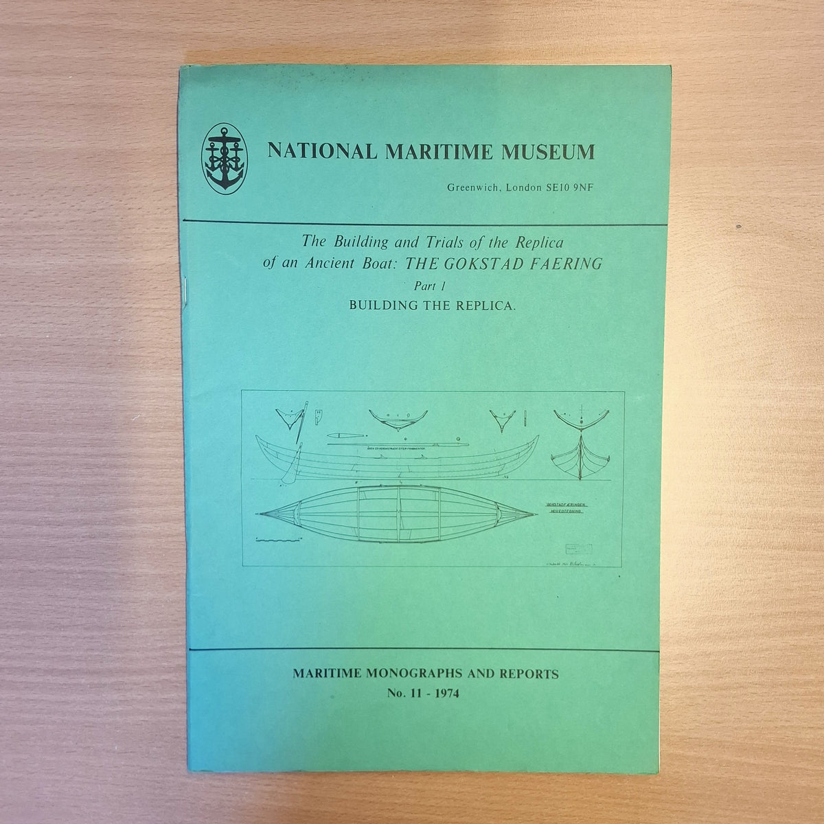 A record of the building and trials of a replica of an ancient boat, the Gokstad Faering, conducted by the National Maritime Museum. This booklet is part 1 of a set of 2.