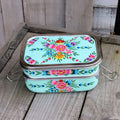 Stainless Steel Hand-Painted Tiffin Style Lunch Box