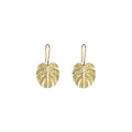 Hammered Tropical Leaf Earrings